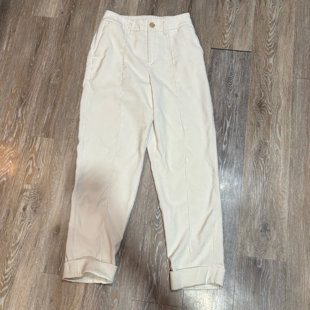 a new day Cream Stretchy Business Casual Trousers Size 6